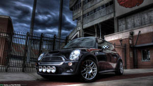 Mini Cooper In Onyx Shade Wallpaper