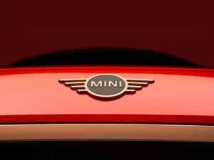 Mini Cooper Logo Red Background Wallpaper