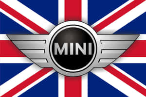 Mini Cooper Logowith Union Jack Background Wallpaper