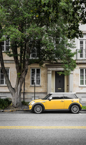 Mini Cooper Parking At The Street Wallpaper