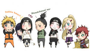 Mini Naruto Characters Drawing Wallpaper