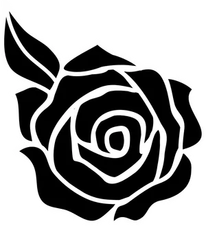 Minimal Black Rose Art Wallpaper