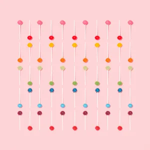 Minimal Colorful Lollipops Wallpaper