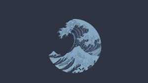 Minimal Great Wave Wallpaper