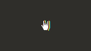 Minimal Pixel Love Hand Signal Wallpaper