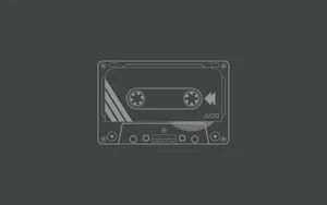 Minimalist Aesthetic Retro Cassette Tape Wallpaper