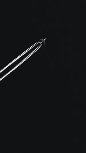 Minimalist Airplane 4k Ultra Hd Dark Phone Wallpaper