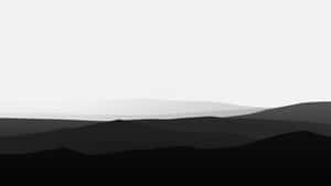 Minimalist And Monochrome Mountain Art Wallpaper