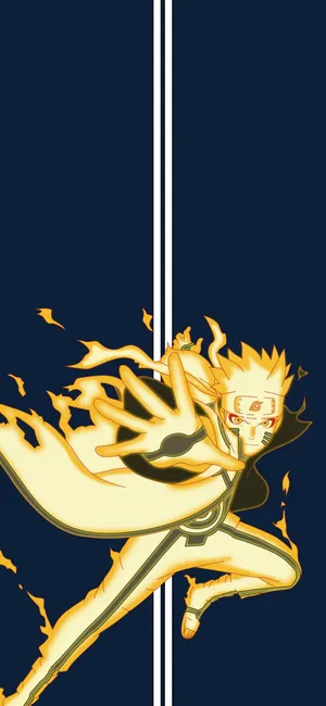 Minimalist Anime Phone Blazing Naruto Wallpaper