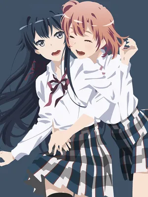 Minimalist Anime Phone Two Girs Wallpaper