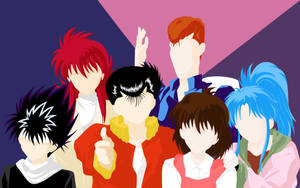 Minimalist Artwork Yuyu Hakusho Wallpaper