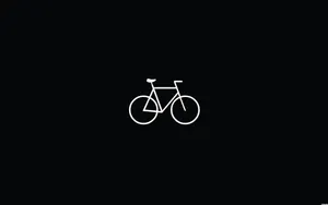 Minimalist Bicycle Icon Wallpaper
