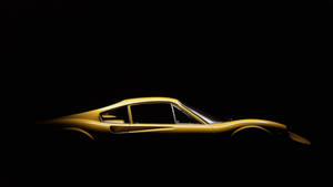 Minimalist Black And Gold Car Wallpaper