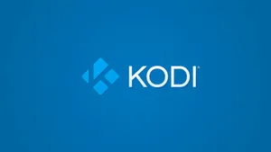 Minimalist Blue Kodi Logo Wallpaper