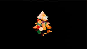 Minimalist Christmas Desktop Colorful Lights Wallpaper