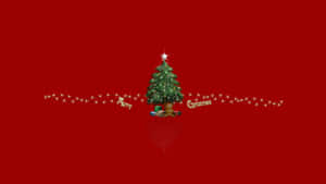 Minimalist Christmas Desktop Twinkling Lights Wallpaper