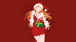 Minimalist Christmas Orihime Inoue Bleach 4k Ultra Hd Wallpaper