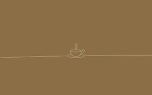 Minimalist Coffee Cup Brown Aesthetic Desktop Wallpaper Wallpaper