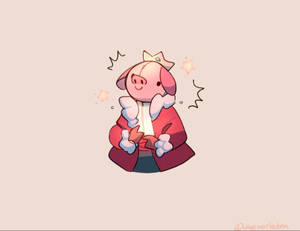 Minimalist Comic Technoblade In Pink Wallpaper