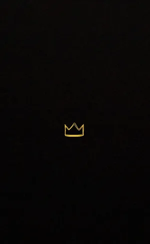 Minimalist Crown For Black Queen Background Wallpaper