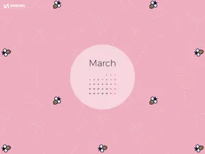 Minimalist Cute March Wallpaper