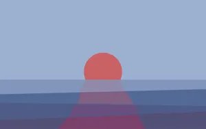 Minimalist Desktop Sunset In The Ocean Wallpaper