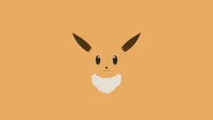 Minimalist Eevee In Pokémon Desktop Wallpaper