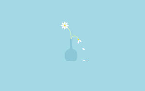 Minimalist Flower Computer Vase Wallpaper