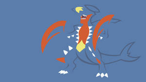 Minimalist Garchomp Silhouette Wallpaper