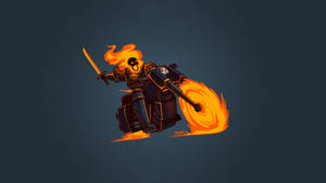 Minimalist Ghost Rider Wallpaper