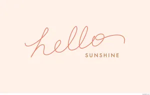 Minimalist Greeting In Pastel Shades Wallpaper