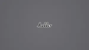 Minimalist Grey Hello Banner Wallpaper