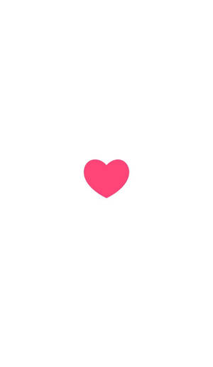 Minimalist Heart Clipart On White Screen Wallpaper