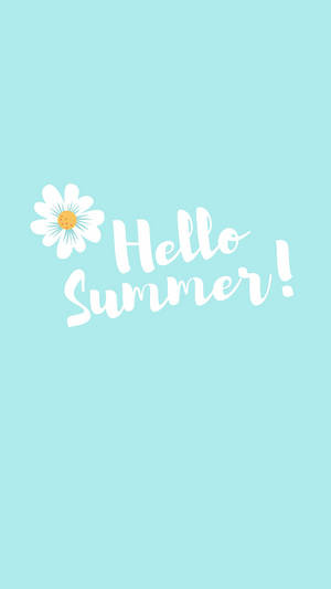 Minimalist Hello Summer Greeting Wallpaper