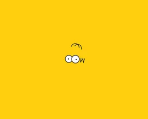 Minimalist Homer Simpson Yellow Art Wallpaper