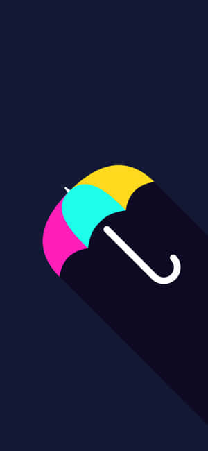 Minimalist Iphone X Cute Colorful Umbrella Wallpaper