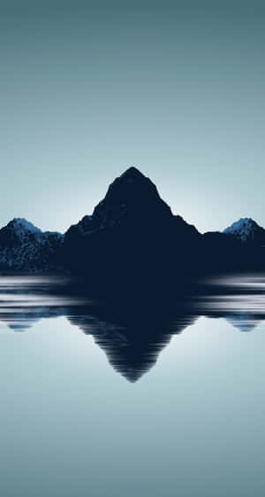 Minimalist Iphone X Symmetrical Mountain Reflection Wallpaper
