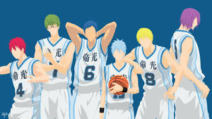 Minimalist Kuroko No Basket Characters Vector Art Wallpaper