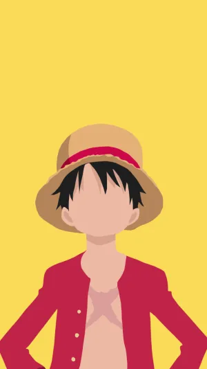 Minimalist Luffy One Piece Iphone Wallpaper