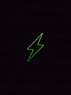 Minimalist Neon Lightning Yellow Bolt Wallpaper