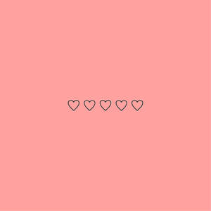 Minimalist Pastel Pink Heart Aesthetic Wallpaper