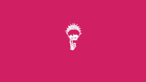 Minimalist Pink Gojo Satoru Wallpaper