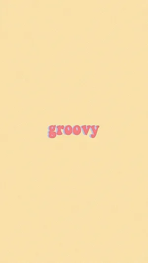 Minimalist Pink Groovy Portrait Typography Wallpaper