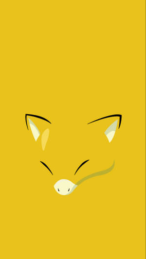 Minimalist Pokémon Abra Phone Wallpaper