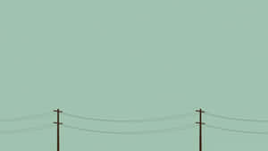 Minimalist Power Lines Sky Background Wallpaper