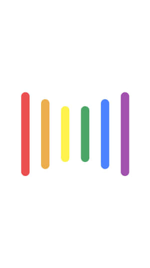 Minimalist Rainbow Lines Lgbt Iphone Wallpaper