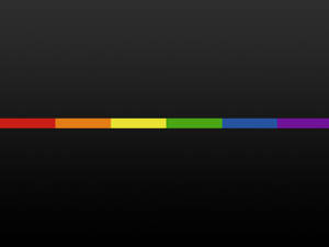 Minimalist Rainbow Strip Of Pride Wallpaper
