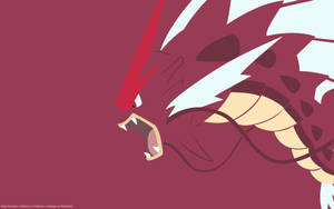 Minimalist Red Gyarados Wallpaper