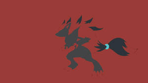 Minimalist Red Zoroark Wallpaper