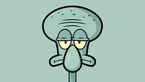 Minimalist Sad Squidward Wallpaper